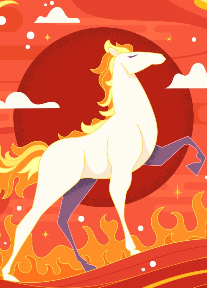 Огненная лошадь как образ в традиционной росписи. Мастер-класс