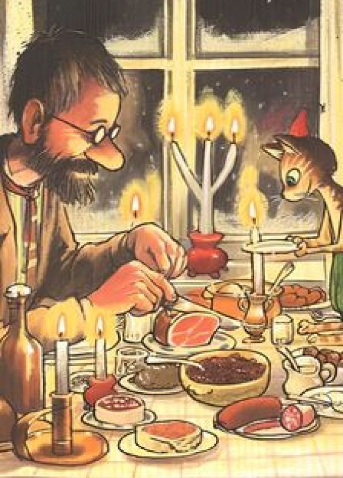 Новый год в домике у Петсона